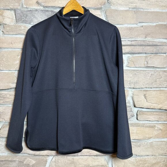 New Balance Tops - New Balance Black Medium Determination Luxe Layer Long Sleeve 1/4 Zip Jacket